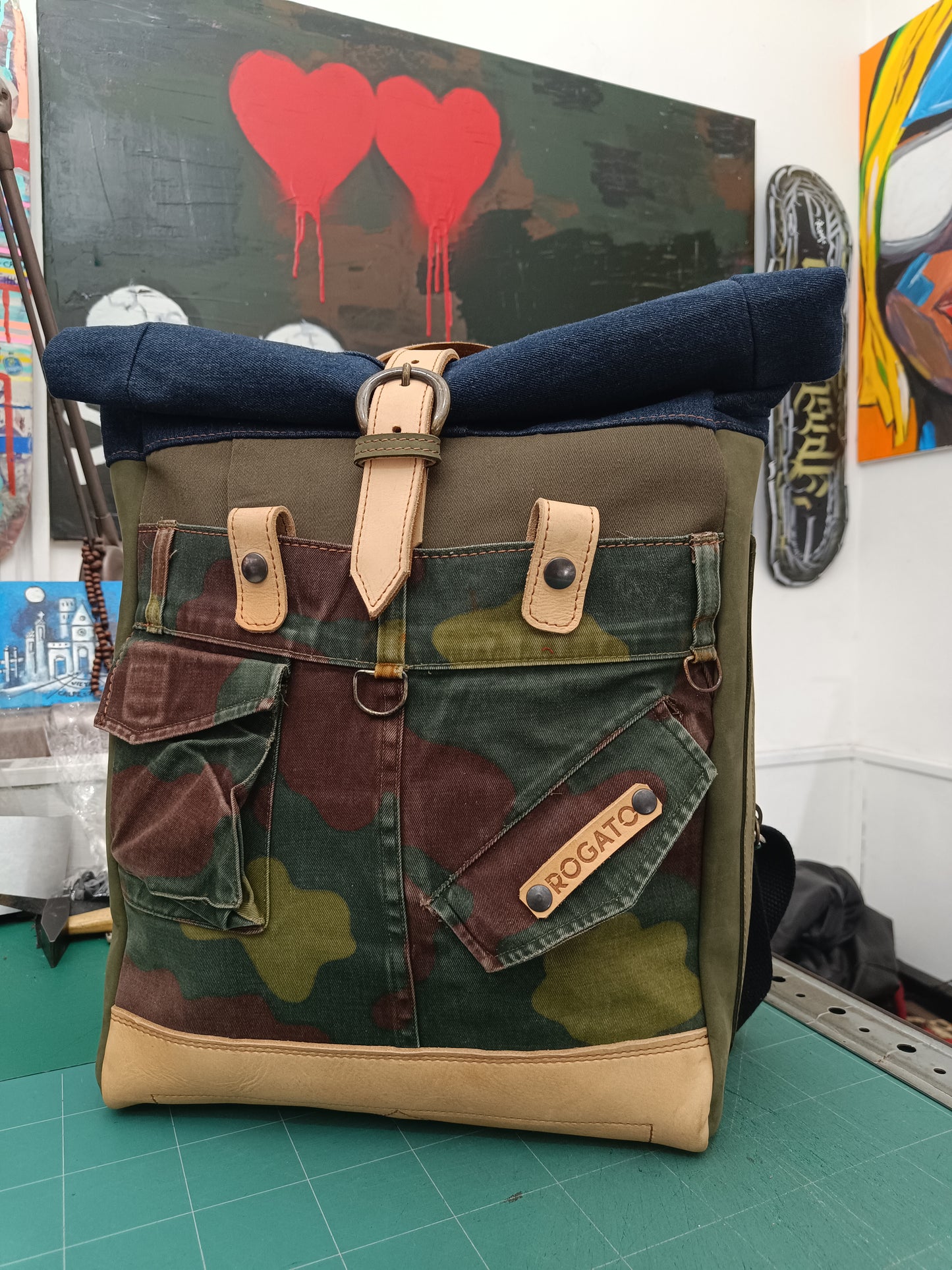 Zaino rolltop Camo